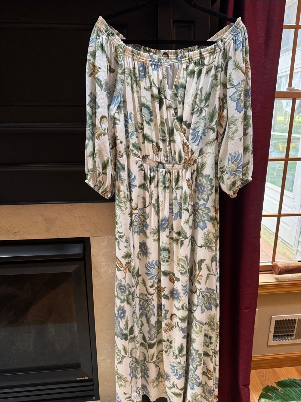 LOFT Jacobean floral maxi dress sz 12